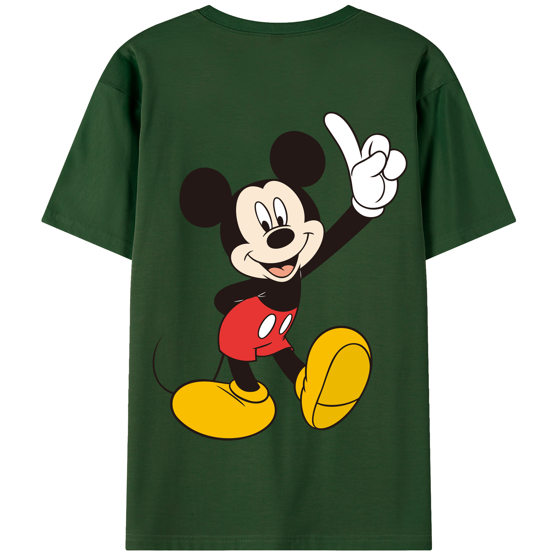 （画像用） ミッキーマウス Mickey Mouse 綿100％半袖Tシャツ（背面プリント）